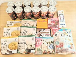 実際備蓄している主食系の食べ物